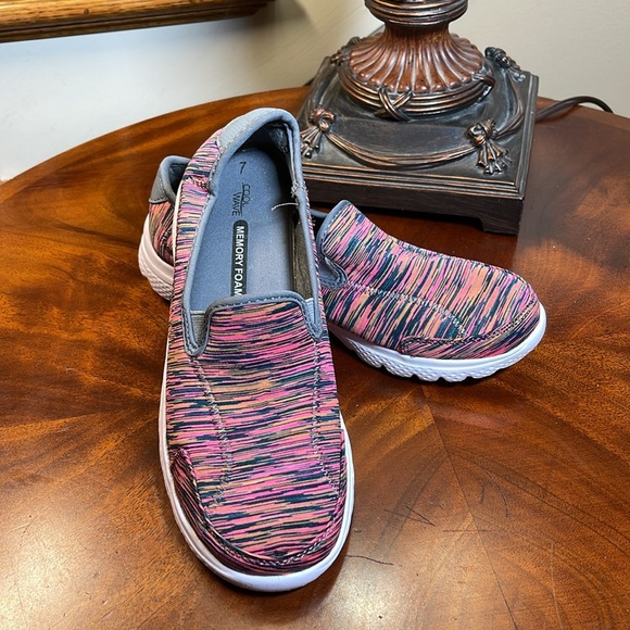 LADIES COOL WAVE MEMORY FOAM SIZE 7 Black/White\Hot Pink and Tan. - Picture 10 of 14